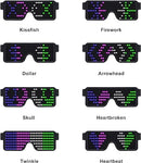 LED Glasses Light Up Dynamic Party Favor Glasses Festival Christmas USB Rechargeable LED Rave Glowing Flashing Glasses-1
