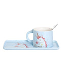 Unicorn Ceramic Coffee Mug with Tray/Saucer-5