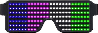 LED Glasses Light Up Dynamic Party Favor Glasses Festival Christmas USB Rechargeable LED Rave Glowing Flashing Glasses - 0