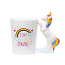 Unicorn Mug 3D Creative Art Coffee Mug Ceramic Milk Cups Travel Mug with Unicorn Handle-3