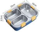 3 Compartment Stainless Steel Leakproof Lunchbox-7