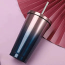 Double Wall Vacuum Insulated Tumbler with Steel Straw and Lid-1