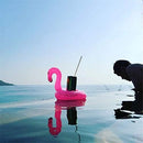 Inflatable Floating Flamingo Drink Holder Pack of 12(Pink Flamingo)-1