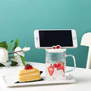 3D Ice Cream Glass Mug with Spoon and Ceramic Mobile Stand Cute Lid, Quirky Happy Birthday Gift-8