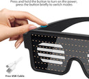 LED Glasses Light Up Dynamic Party Favor Glasses Festival Christmas USB Rechargeable LED Rave Glowing Flashing Glasses-4