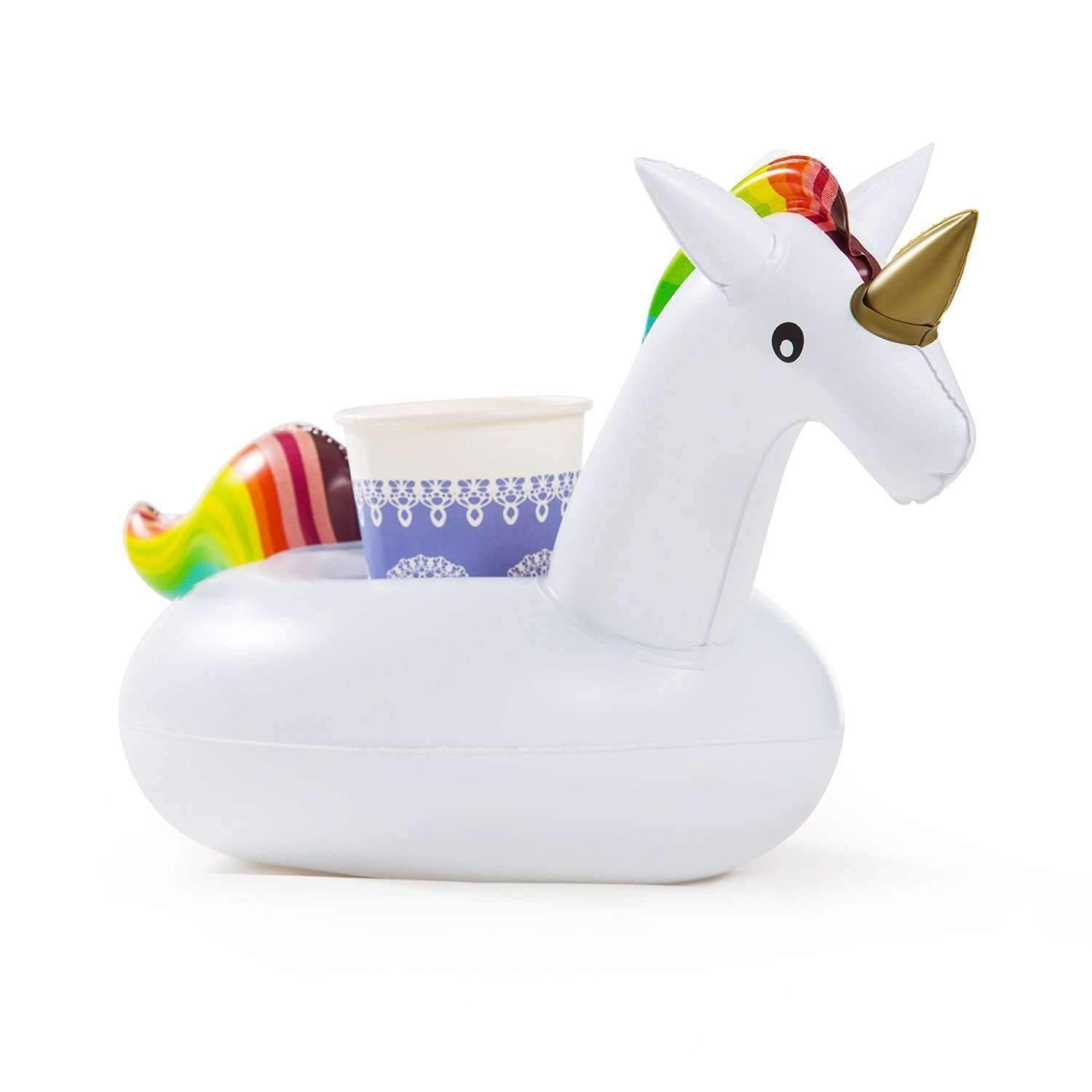 Water Pool Fun Inflatable 14 Unicorn Drink Holder (Free Air Pump)