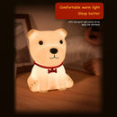 Cute Puppy Night Light Soft Silicone Lamp, Discolored USB Rechargeable Portable.-5