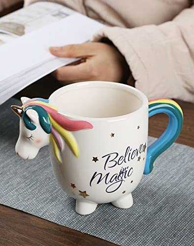 Coffee Mug, Birthday Gift for Girls and Boys, Ceramic Coffee Mug, Unicorn Coffee Mug, Rakhi Gift for Brother & Sister (450 ml) - 0