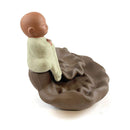 Ceramic Smoke Fountain (11 x 12 x 8 cm, Brown)-4