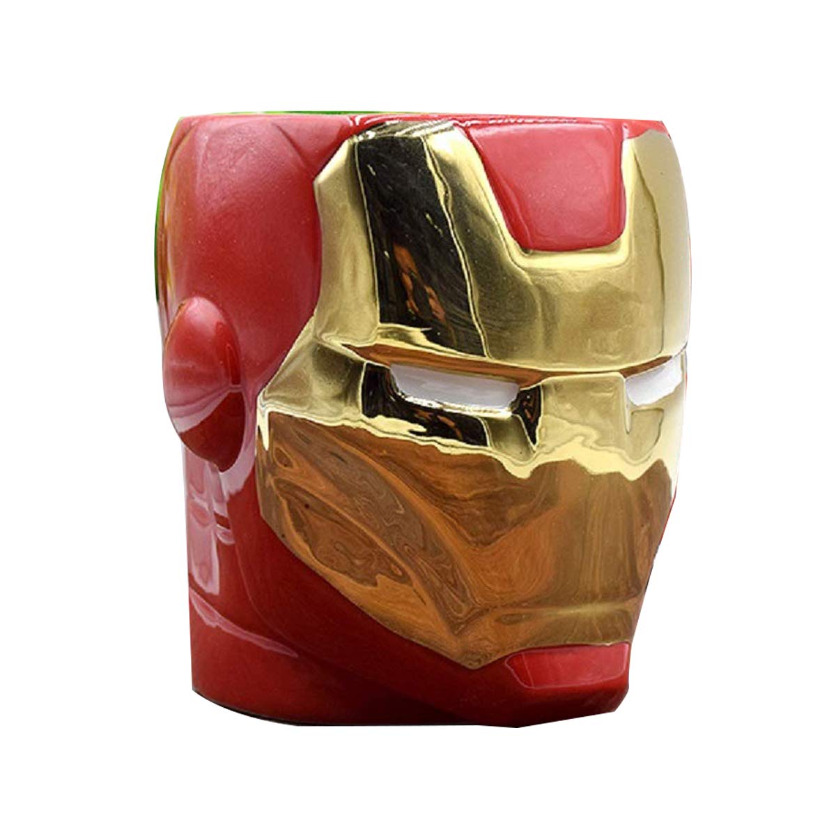 Coffee Tea Mug, Birthday Gift for Girls and Boys, Ceramic Coffee Mug, Iron Man Coffee Mug (Red & Silver, 500 ml) - 0