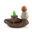 Ceramic Smoke Fountain (11 x 12 x 8 cm, Brown)-5