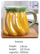 Banana Shape Ceramic Mug for Tea, Milk, Coffee Cup for Fruit Lovers-3