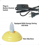 Moon Cartoon LED Soft Light Desk Table Lamp for Kids & Baby (Blue)-4