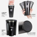 Double Wall Vacuum Insulated Travel Stainless Steel Tea Coffee Flask Thermos Mug Tumbler with Flip Lid Mesh Strainer Hot and Cold for 6 Hours-3