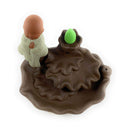 Ceramic Smoke Fountain (11 x 12 x 8 cm, Brown)-3