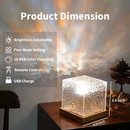 Dynamic Rotating Water Ripple Night Light, Color Changing Crystal Lamp with Remote-7
