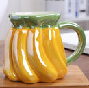 Banana Shape Ceramic Mug for Tea, Milk, Coffee Cup for Fruit Lovers-2