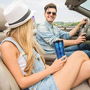 Double Wall Insulated Stainless Steel Diamond Cut Thermos Hot & Cold Tumbler Vacuum Flask 500 ML (Blue)-7