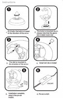 Moon Cartoon LED Soft Light Desk Table Lamp for Kids & Baby (Blue)-5