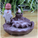Ceramic Smoke Fountain (11 x 12 x 8 cm, Brown)-1