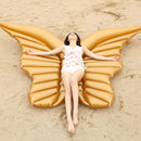 Butterfly Wings Float Mat,Inflatable Floating Row PVC Water Bed Pool Beach Toys Swimming Floating Row (Gold)-4