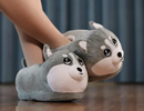 Husky Slippers Plush Lining Non Slip Winter House Slippers for Couples Christmas Gift (Universal Size)-3