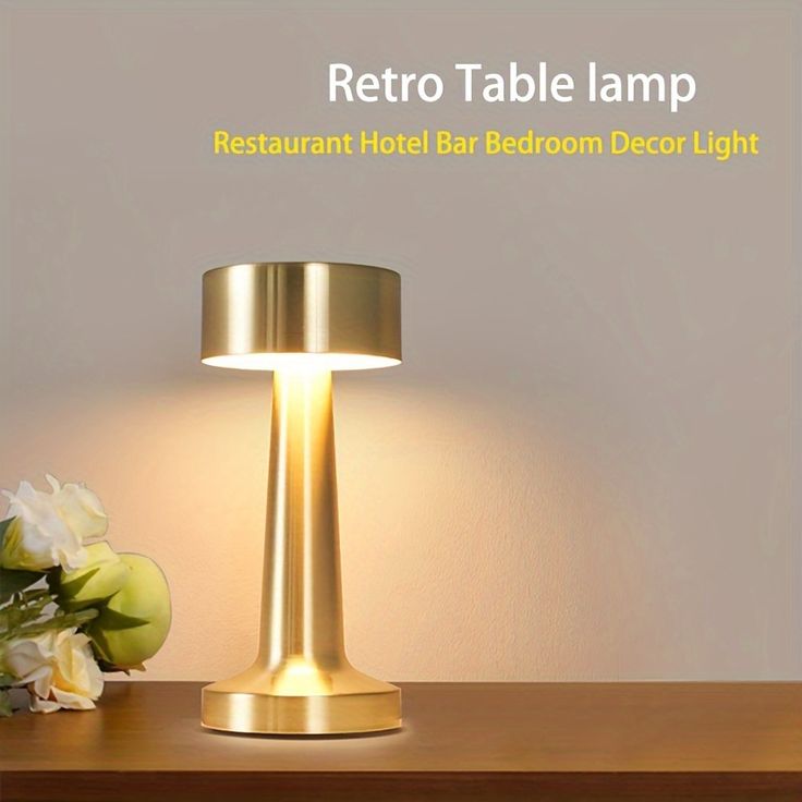 Buy gold Rechargeable LED table lamp