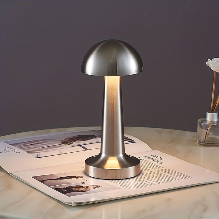 Buy silver Rechargeable LED table lamp