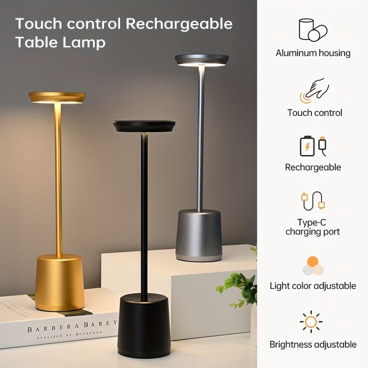 Rechargeable LED table lamp - 0