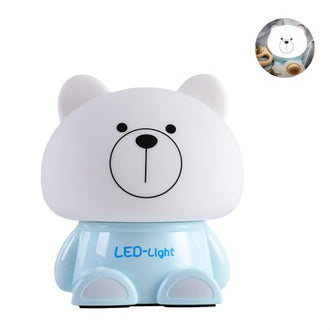 Silicone Teddy Bear Rechargeable LED Night Lamp - 0
