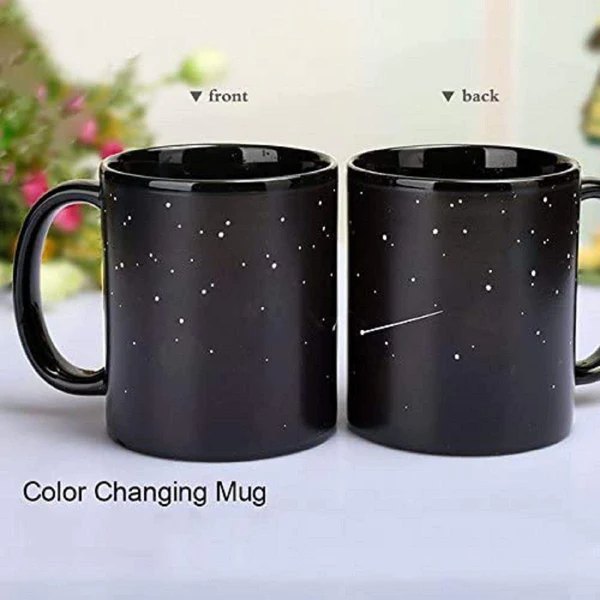 Ceramic Black Universe Colour Changing Mug, For Home - 0